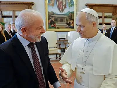 Lula se reúne com papa Leão XIV, pela primeira vez, no Vaticano