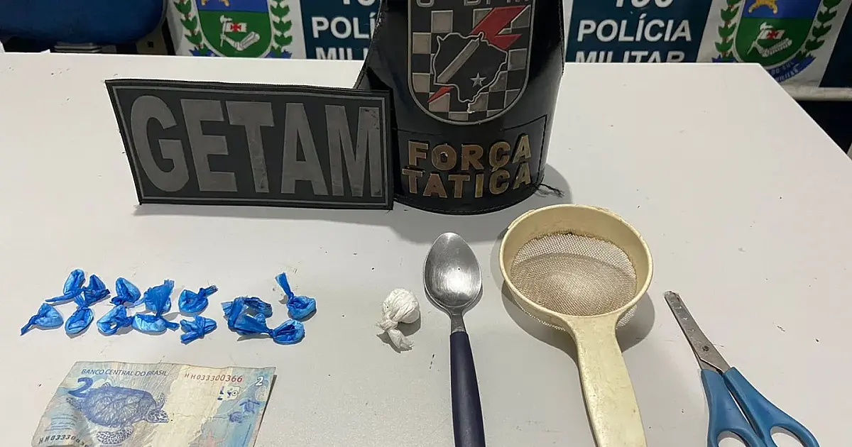 PM prende autores de furto e tráfico de drogas no bairro Cristo Redentor