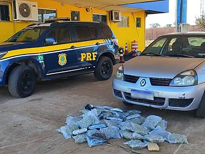 Homem é preso com 37 kg de drogas em rodovia federal de Água Clara