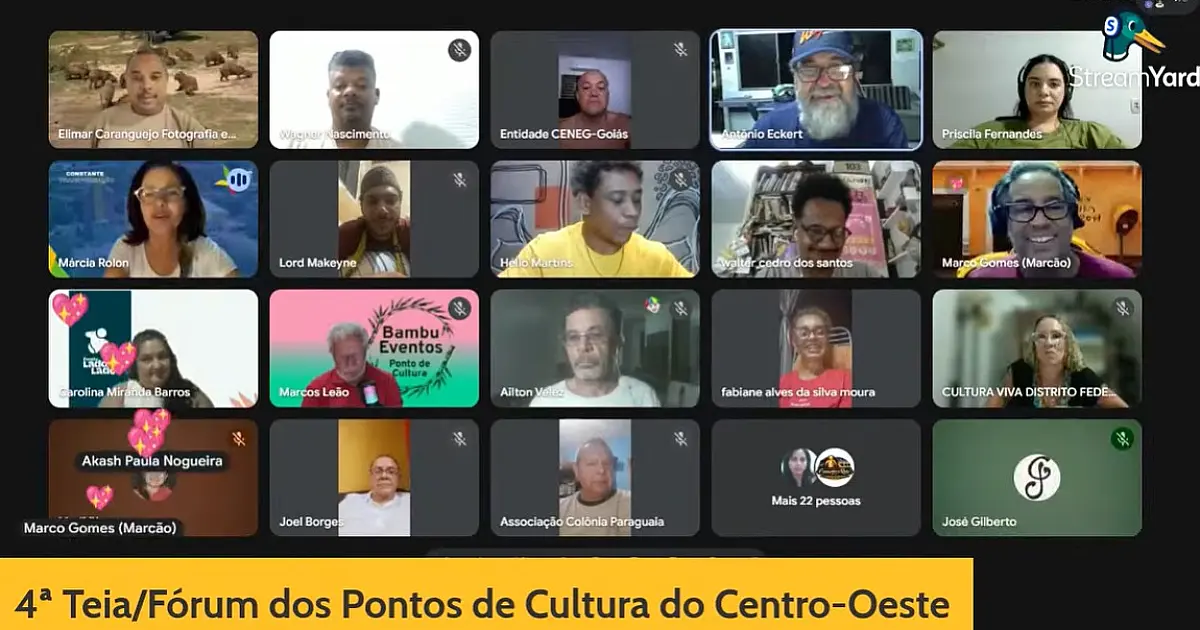 Teia Virtual do Centro-Oeste reúne 160 participantes e fortalece Cultura Viva