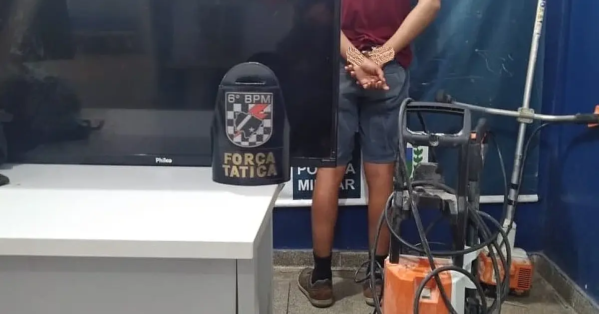 Autor de furto é preso em flagrante na área central