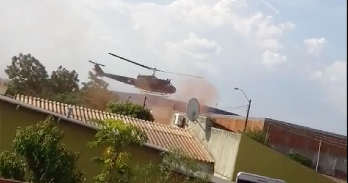 Queda de helicóptero feriu 15 na fronteira com Paraguai e destruiu fábrica com incêndio