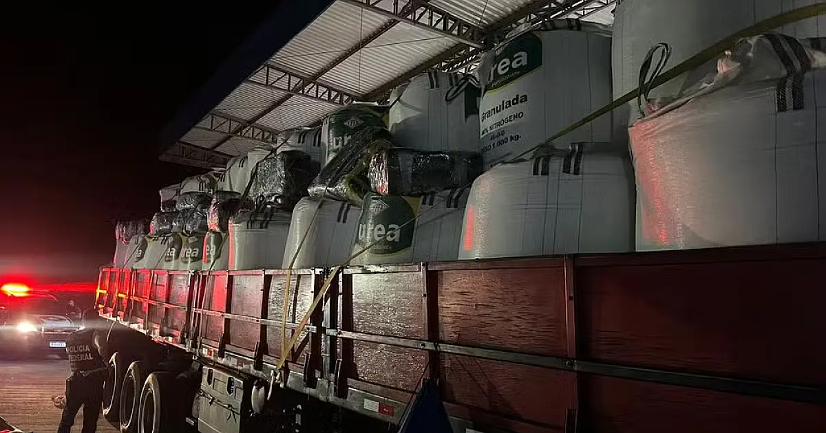 PF apreende quase 373 kg de drogas escondidas em caminhão em Corumbá