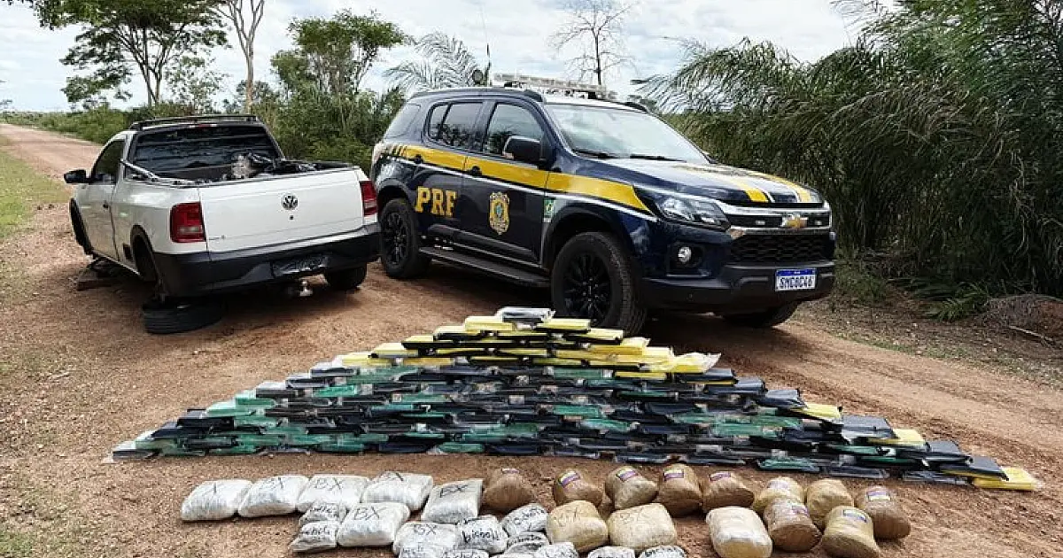 PRF apreende 152 quilos de drogas após perseguição na BR-262