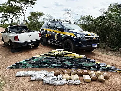 PRF apreende 152 quilos de drogas após perseguição na BR-262