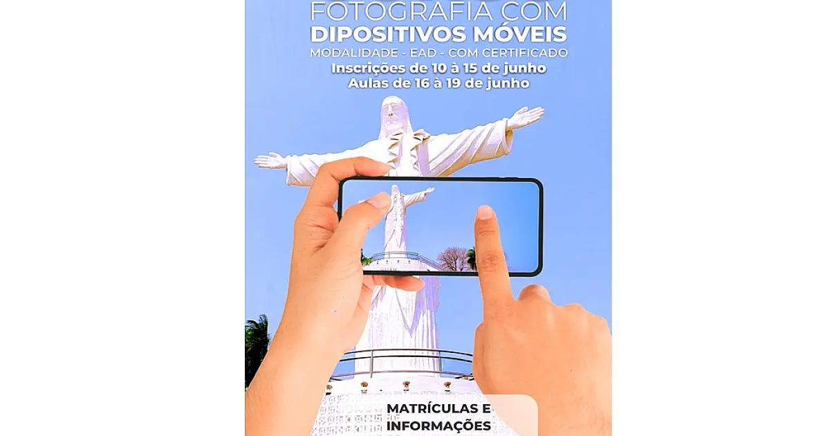 Curso gratuito de Fotografia com dispositivos móveis abre inscrições