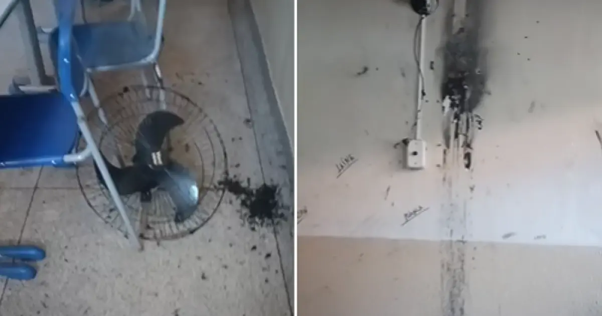 Curto-circuito em ventilador mobiliza Bombeiros em escola estadual de Corumbá