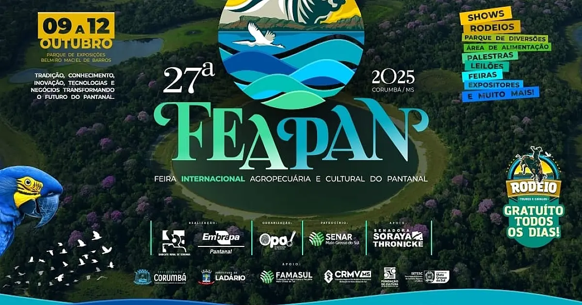 Feapan 2025: Corumbá será palco de inovação e sustentabilidade no Agronegócio