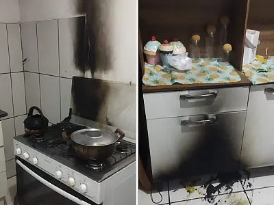 Jovem de 15 anos tenta apagar incêndio em panela e sofre queimaduras