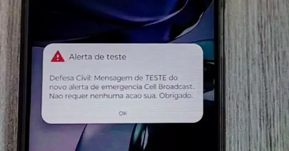 Seu celular vai tocar em alerta, mas é apenas teste nacional da Defesa Civil