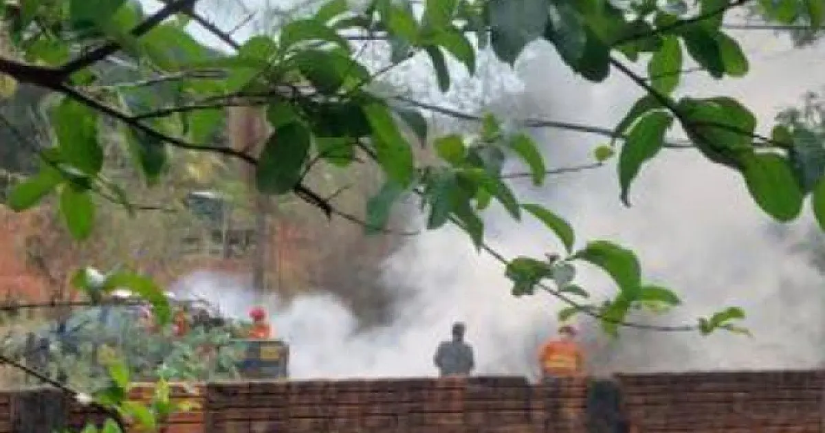 Incêndio em terreno baldio de Ladário mobiliza Bombeiros