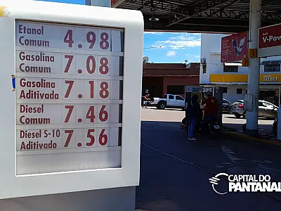 No primeiro dia de combustível mais caro, Corumbá mantém os preços nas bombas