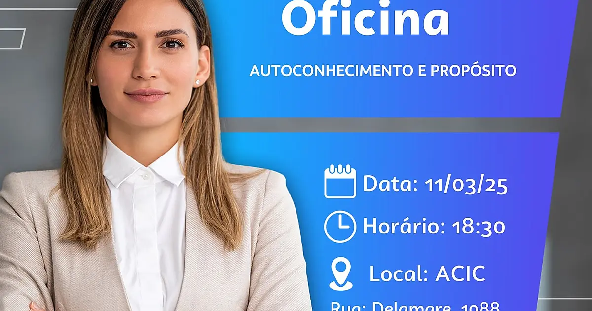 Hoje tem oficina "Autoconhecimento e Propósito" em Corumbá