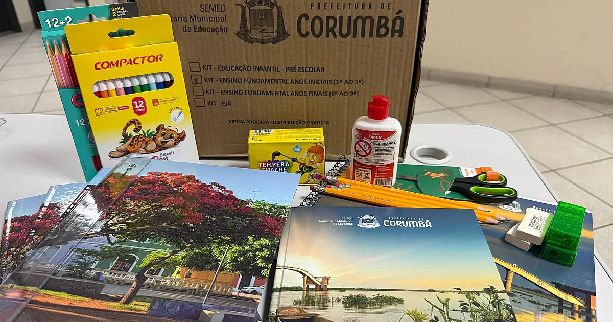 Corumbá inicia distribuição de kits escolares para rede municipal