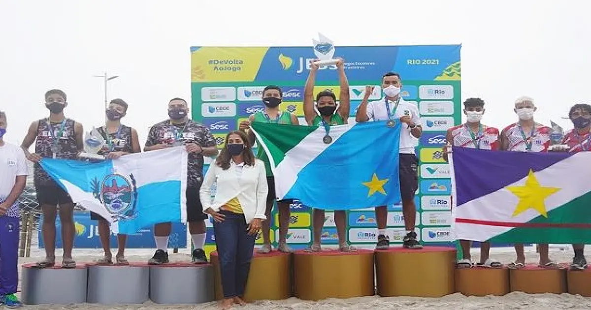 MS é campeão no vôlei de praia e basquete masculino nos Jogos Escolares Brasileiros 2021