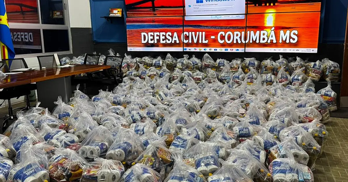 Corumbá recebe 200 cestas básicas para famílias atingidas pelas chuvas