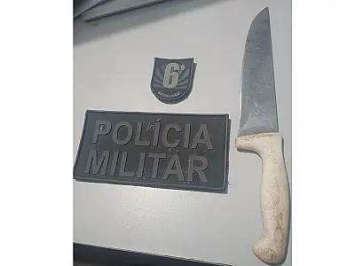 Homem armado com faca é detido após desacato em Ladário