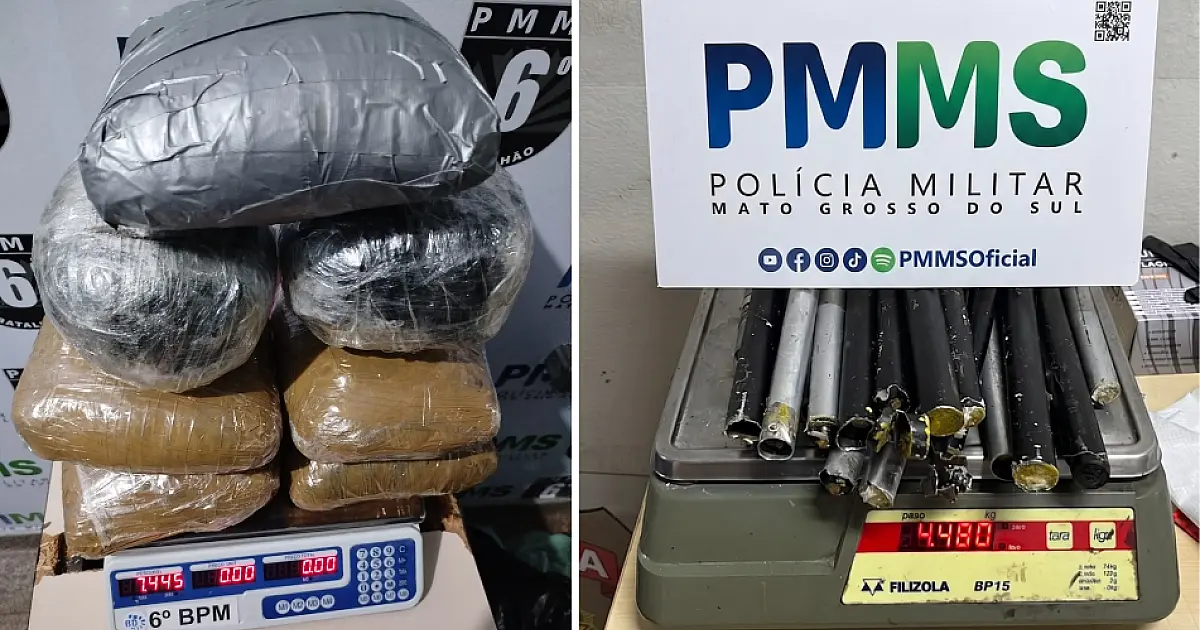 Operação Força Total: PM intercepta drogas em ônibus no Posto Lampião Aceso