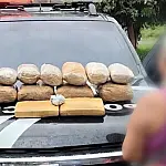 Mulher é presa com 11,6 kg de skunk em carro por aplicativo