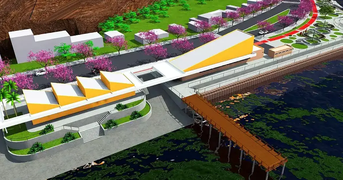 Obra de requalificação vai transformar a orla do Rio Paraguai em Corumbá