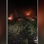 Bombeiros combatem incêndio de grande proporção em terreno baldio de Corumbá