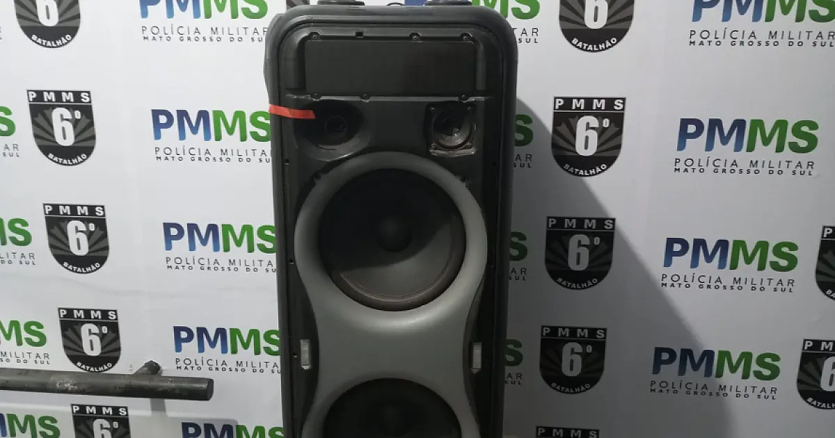 PM apreende caixa de som por perturbação do sossego em Ladário