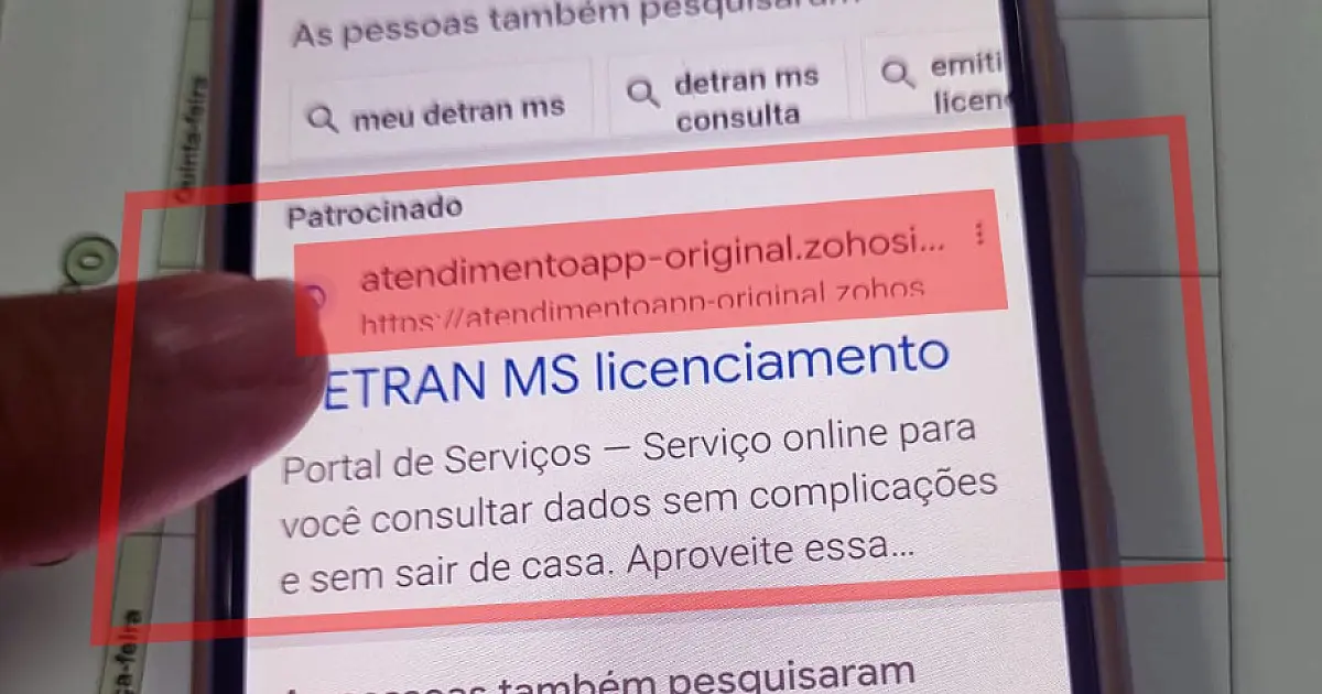 Mais de 10 sites falsos já foram derrubados pelo Detran-MS em 2026