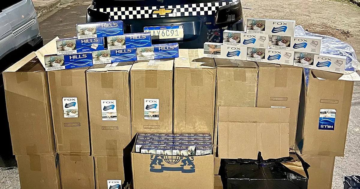 Força Tática apreende 900 pacotes de cigarros contrabandeados no Cristo Redentor