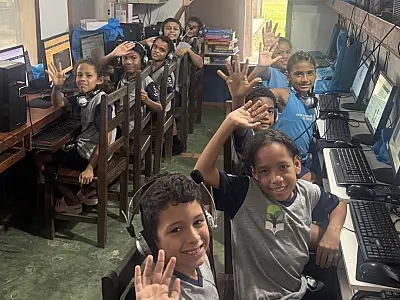 Corumbá monitora recursos da infância em visita à Escola das Águas