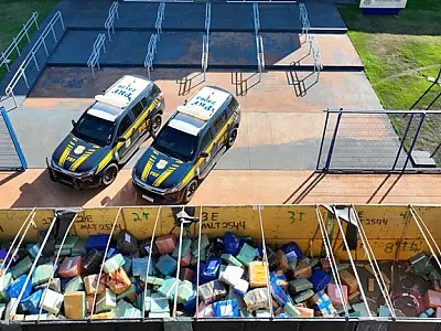 Recorde em 2026: PRF apreende mais de 12 toneladas de maconha em MS