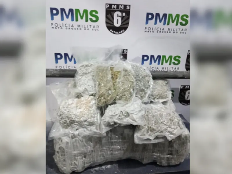 Homem é preso com 18 kg de Skunk na rodoviária de Corumbá