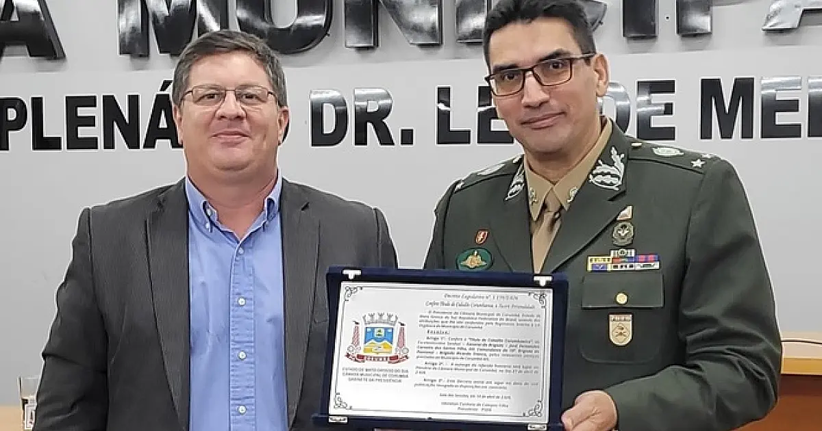 General Carneiro recebe título de Cidadão Corumbaense