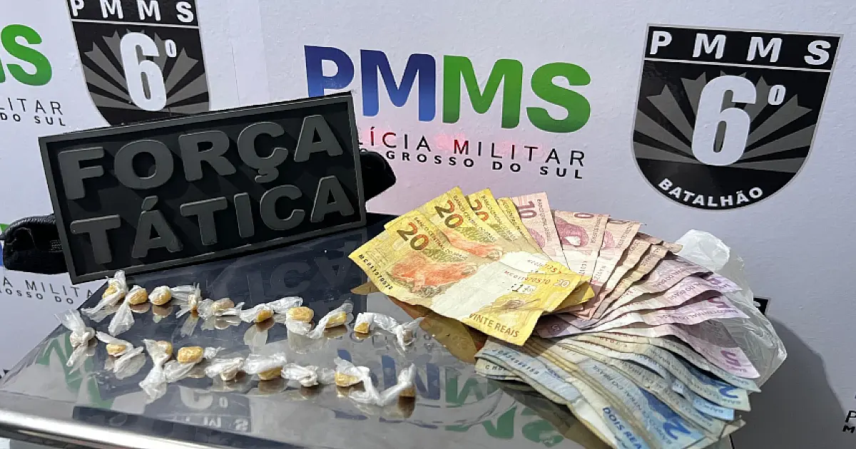 Força Tática fecha ponto de venda de drogas e detém suspeitos no centro de Corumbá