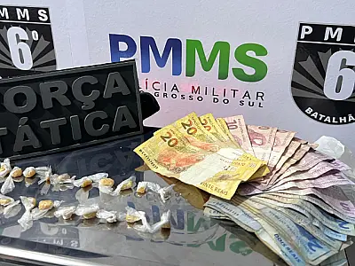 Força Tática fecha ponto de venda de drogas e detém suspeitos no centro de Corumbá