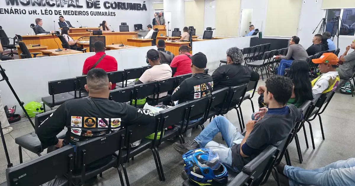Corumbá inicia discussão para regulamentar transporte e entregas por moto via aplicativo