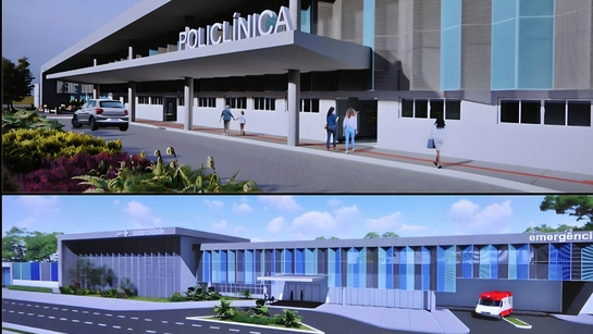 Projeto gráfico da nova Maternidade e Policlínica de Corumbá. (Arte: Divulgação)