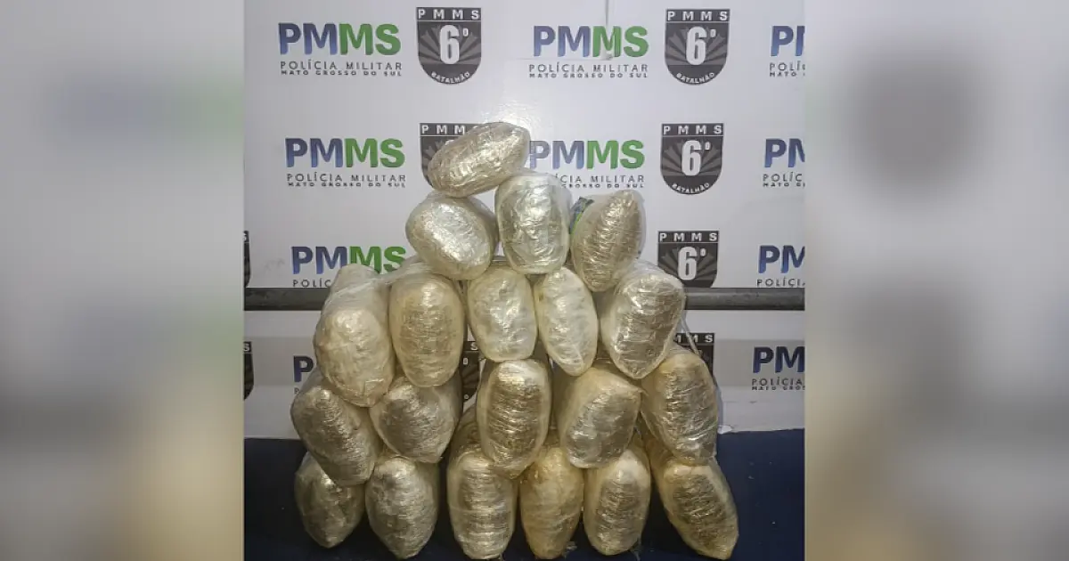 PM apreende 22 kg de skunk escondidos em carga de alimentos em Corumbá