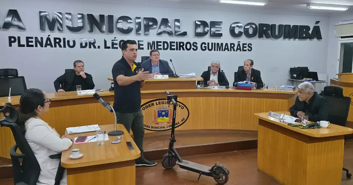 Patinete elétrico não é brinquedo, alerta conselheiro do Cetran na Câmara de Corumbá