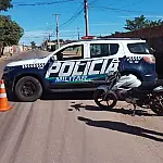 Moto com registro de crime é recuperada durante blitz em Corumbá