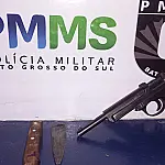 PM apreende arma após briga de casal em Ladário