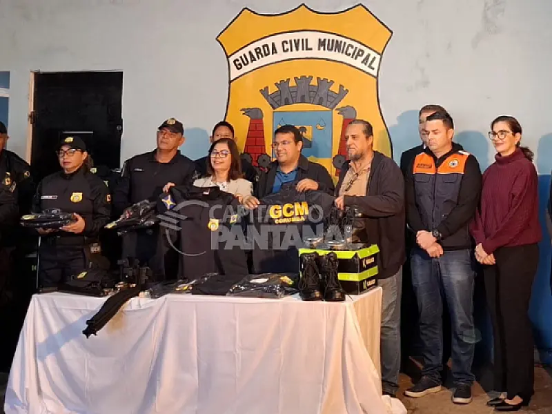 Guarda Municipal de Corumbá recebe novos uniformes e equipamentos operacionais