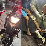 Jovem tenta fugir da PM, sofre queda de moto e acaba preso no bairro Cristo Redentor