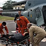 Idosa é resgatada por helicóptero após emergência no Pantanal