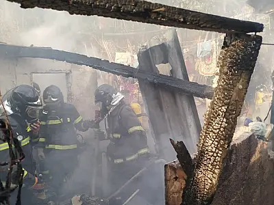 Incêndio destrói casa no Cristo Redentor