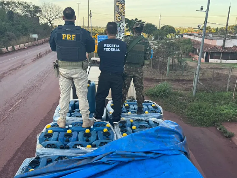 Forças de segurança apreendem 21 toneladas de insumo para cocaína na Fronteira