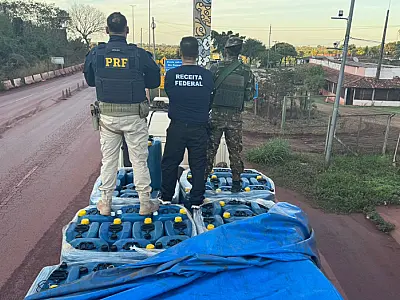 Forças de segurança apreendem 21 toneladas de insumo para cocaína na Fronteira
