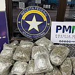 Receita Federal e PM apreendem mais de 12 kg de skunk na fronteira