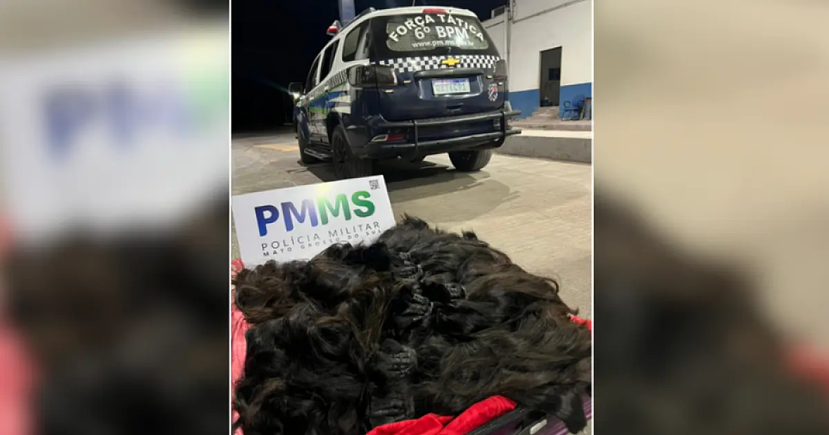 Carga de cabelo humano avaliada em R$ 115 mil é interceptada na fronteira
