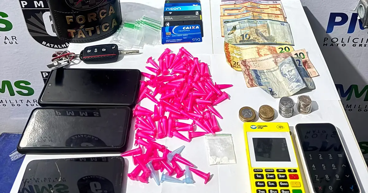 Polícia apreende cocaína e prende suspeito por tráfico em Corumbá